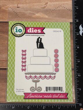 HTF GENTLY USED IMPRESSION OBSESSION DIE243-W WEDDING CAKE TOPPER CRAFT DIE